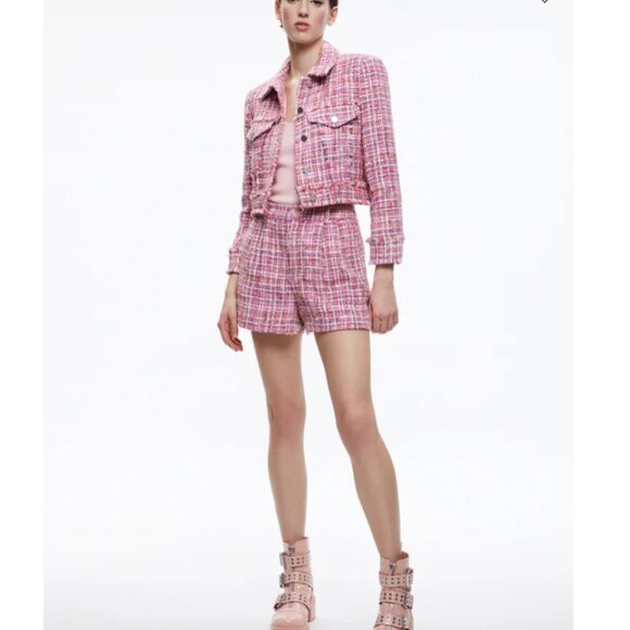 CHLOE TWEED CROPPED JACKET - Candy Multi - Picture 2 of 6
